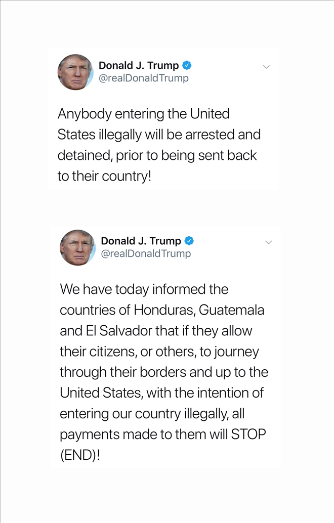 Trump 3 ülkeyi yardımı kesmekle tehdit etti 