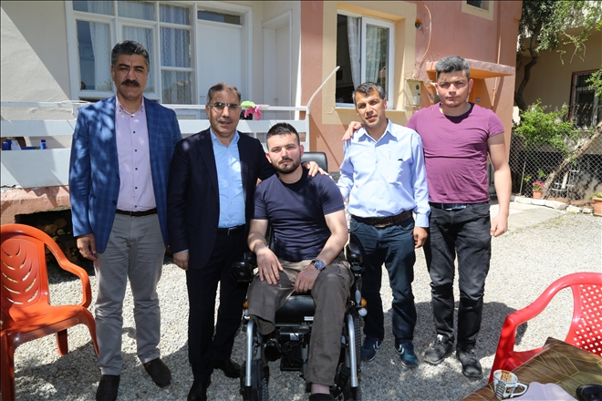 Başkan Çelikcan, Afrin Gazisi Türkmen´i ziyaret etti 