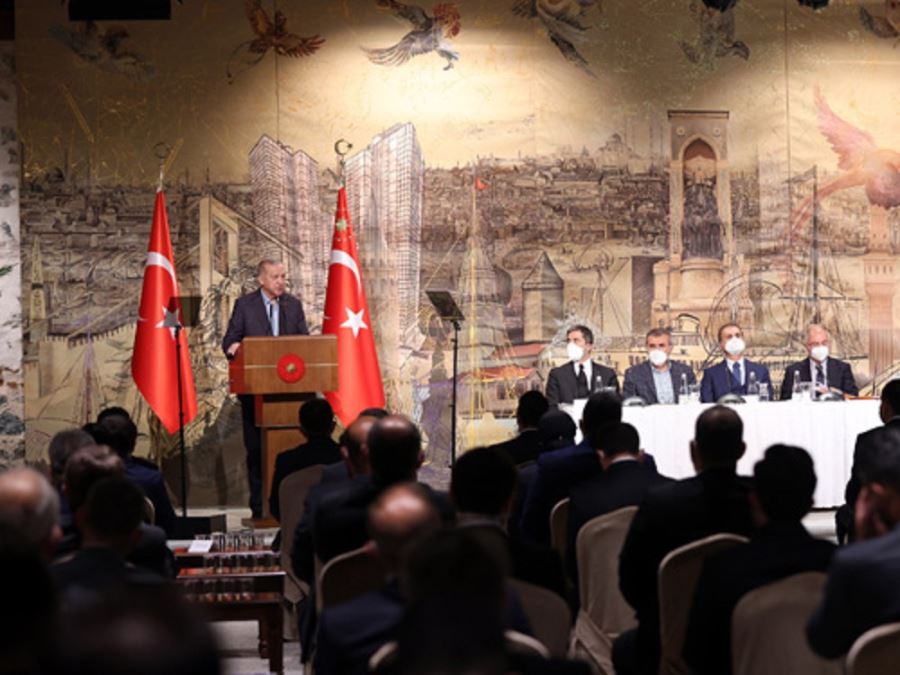 Erdoğan, Uluslararası Demokratlar Birliği heyetini kabul etti