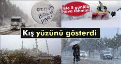 Kış mevsimi yüzünü gösterdi