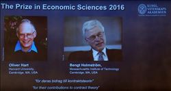 2016 NOBEL EKONOMİ ÖDÜLÜ  ‘SÖZLEŞME TEORİSİ´ ÇALIŞMALARINA