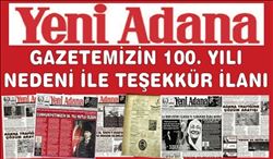 YENİ ADANA GAZETESİ TEŞEKKÜR İLANI
