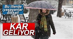 Meteoroloji´den kar yağış uyarısı | 5 Aralık Salı yurtta hava durumu