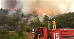 İZMİR´DE ORMANLIK ALAN YANGINI