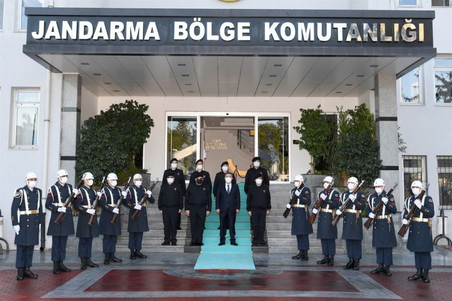 Vali Elban’dan Jandarma Bölge Komutanı Tuğgeneral İbrahim Koyuer’e Ziyaret