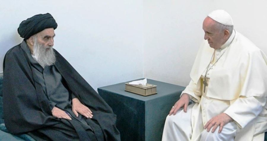 Papa Şii Lider El Sistani ile görüştü 